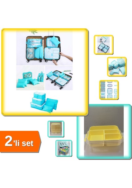 Bebek Anne Hastane Çantası Düzenleyici 6 Parça + Çok Amaçlı Oyuncak Saklama Kutusu - 2li Set M3E8D4