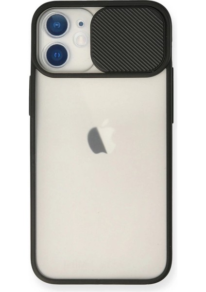 Iphone 11 Kılıf Palm Buzlu Kamera Sürgülü Silikon - Siyah