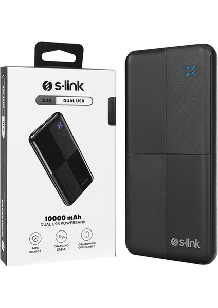 S-Link IP-G12N 10.000MAH Microusb + Type-C Siyah Taşınabilir Pil Şarj Cihazı Powerbank modelleri