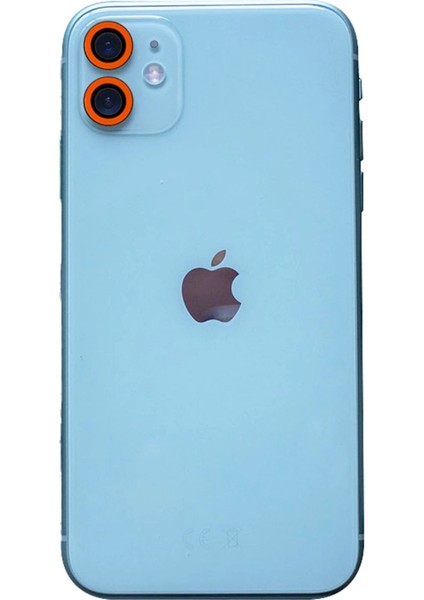 Iphone 11 Neon Fosforlu Kamera Lens - Turuncu