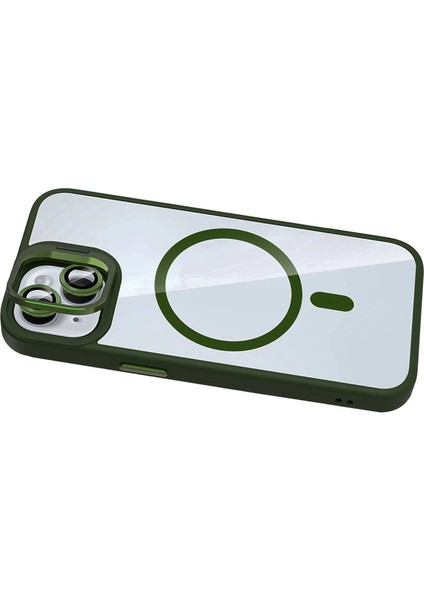 Joko Apple Iphone 15 Plus Remim Lensli Magsafe Standlı Kapak - Koyu Yeşil modelleri