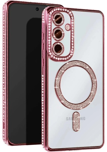 Samsung Galaxy A26 Joke Simli Magneticsafe Kılıf - Pembe