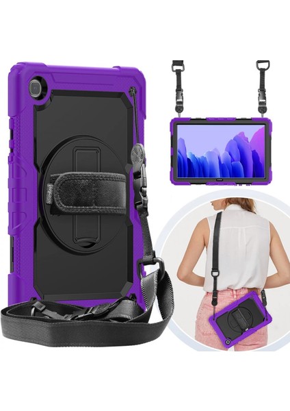 Samsung Galaxy T500 Tab A7 10.4 Kılıf Pars Tablet Kapak - Mor