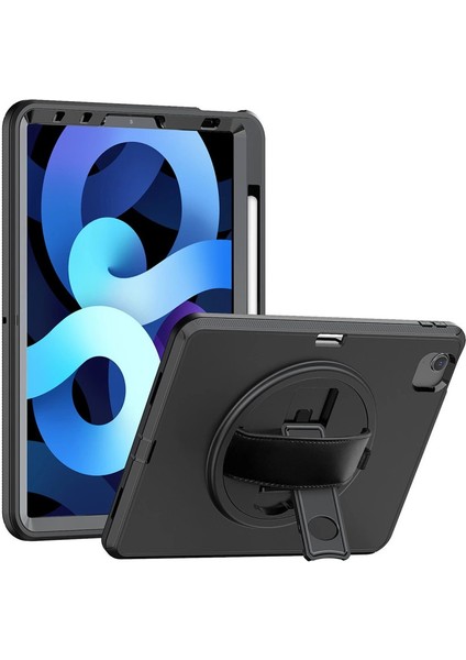 Ipad 2022 10.9 (10.nesil) Kılıf Hand Strap Tablet Kılıfı - Siyah