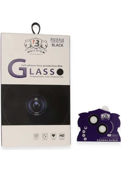 Iphone 15 Bilvis Titan Kamera Lens - Siyah
