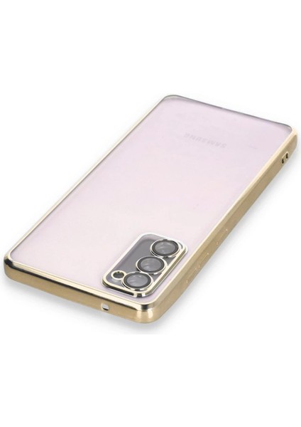 Samsung Galaxy S20 Fe Kılıf Razer Lensli Silikon - Gold modelleri