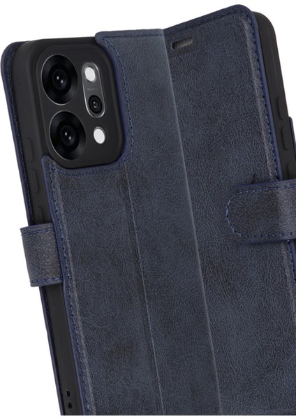 Oppo Reno 14 Trend S Plus Kapaklı Kılıf - Lacivert modelleri