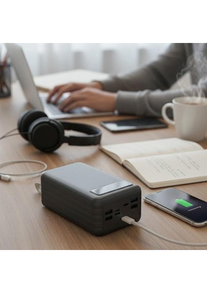 Powerway TX80 80.000MAH Kablolu Dijital Göstergeli Gerçek Fener Işıklı Kamp Siyah Powerbank modelleri