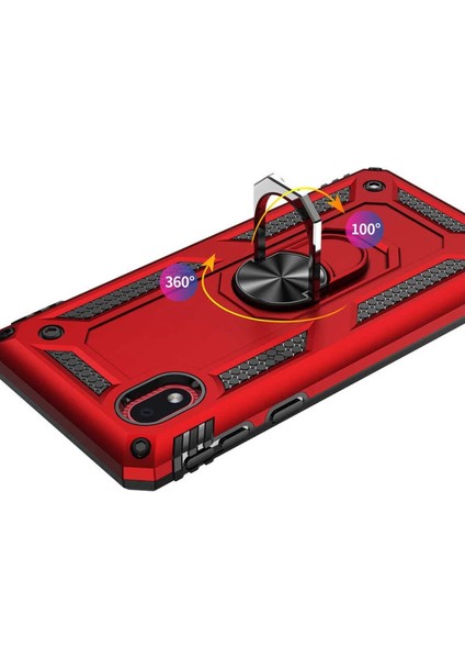 Samsung Galaxy A01 Core Kılıf Sofya Yüzüklü Silikon Kapak - Rose