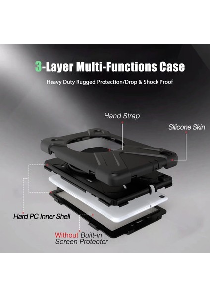 Samsung Galaxy T290 Tab A 8 Kılıf Amazing Tablet Kapak - Siyah fırsatları