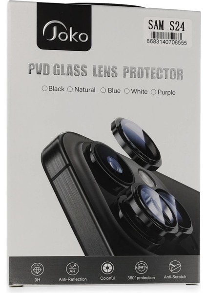 Joko Samsung Galaxy S24 Pvd Metal Kamera Lens - Titan Gri modelleri