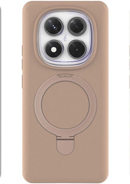 Xiaomi Redmi Note 14 Pro 4g Regal Magsafe Standlı Kapak - Çöl Titanyum modelleri