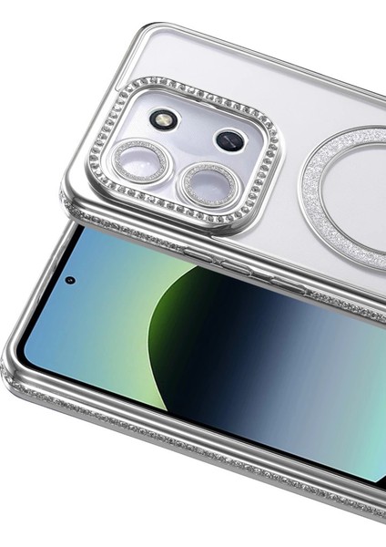 Xiaomi Redmi 15C 4g Joke Simli Magneticsafe Kılıf - Gümüş fiyatları