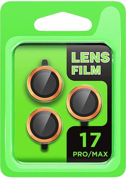 Apple Iphone 17 Pro Raze Metal Kamera Lens - Turuncu