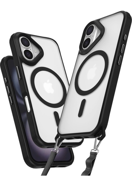 Iphone 16 Plus Kılıf Enka Magsafe Silikon Kılıf - Siyah