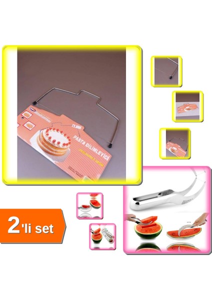 Pasta Kesme Teli + Karpuz Dilimleyici - 2li Set K7E6T2
