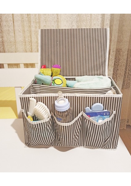 5 Bölmeli Kapaklı Beşik Düzenleyici + 360 Derece Dönebilen 4 Katlı Takı Toka Organizer - 2li Set F5E fiyatları