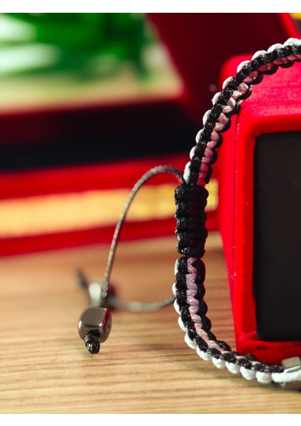 Makrome Örme Bileklik El Yapımı Kişiye Özel Harfli Bileklik Doğal Taş Hematit Bileklik modelleri