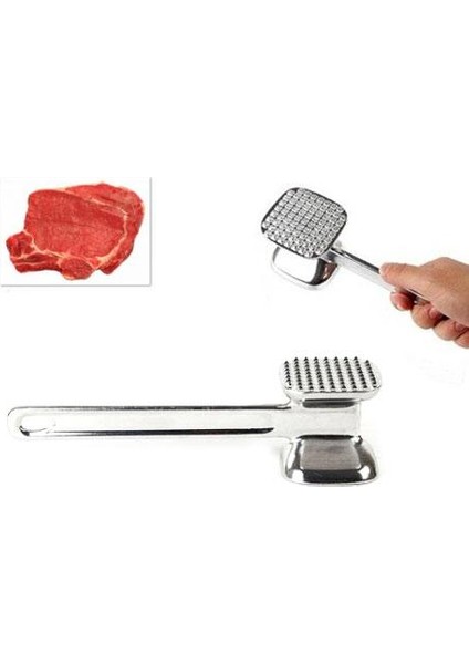 Çelik Et Dövme Aparatı + 100 Adet Tazeliği Koruyan Tencere ve Tabak Bonesi - 2li Set E2D6S6 fiyatları
