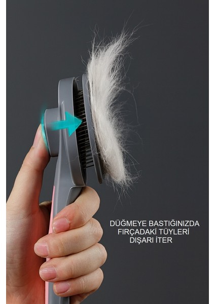 Tek Tuşla Tüy Temizliği! Kedi Köpekler Için Otomatik Tüy Toplama Tarağı fırsatları