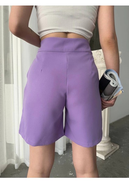 Sptrns Düğmeli Şort MDL24326 Lila (Beden: S) modelleri