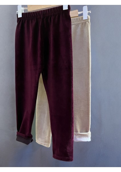 Kız Çocuk Fitilli Kadife %100 Pamuk Renkli 4'lü Takım Tayt Seti modelleri