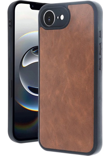 Iphone 16E Kılıf Aras Deri Kapak - Taba