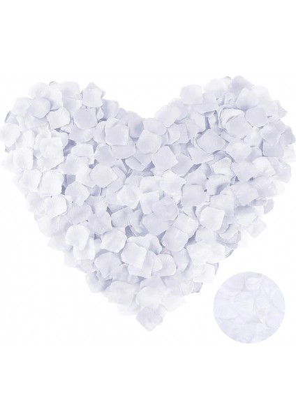 Beyaz Renk Gül Yaprağı - 1 Paket 100 Adet