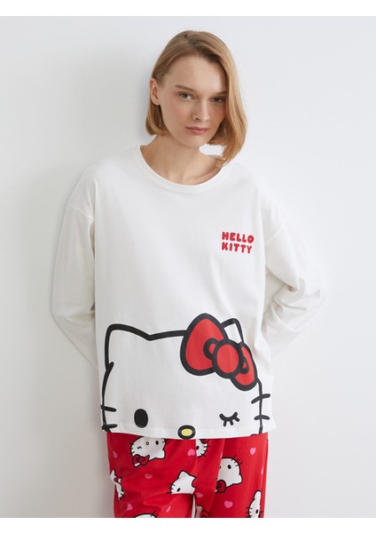 Yeni Sezon Hello Kitty Baskılı Kadın Pijama Takımı fiyatları