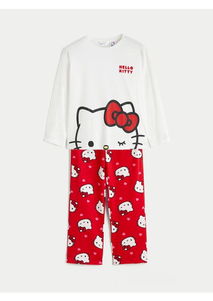 Yeni Sezon Hello Kitty Baskılı Kadın Pijama Takımı indirimleri