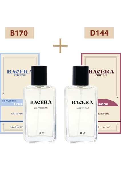 Bacera B170 Fresh Unisexs Parfüm 50ML Edp D144 Oriental Unisex Parfüm 50ML Edp