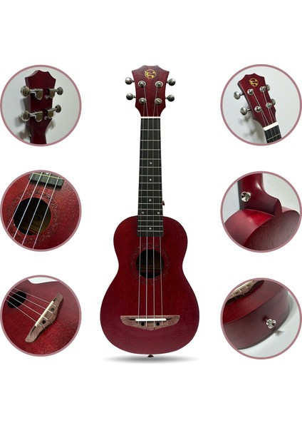 Elio UKS-21RD Soprano Ukulele Maun Hakiki Ağaç (Özel Seri) modelleri