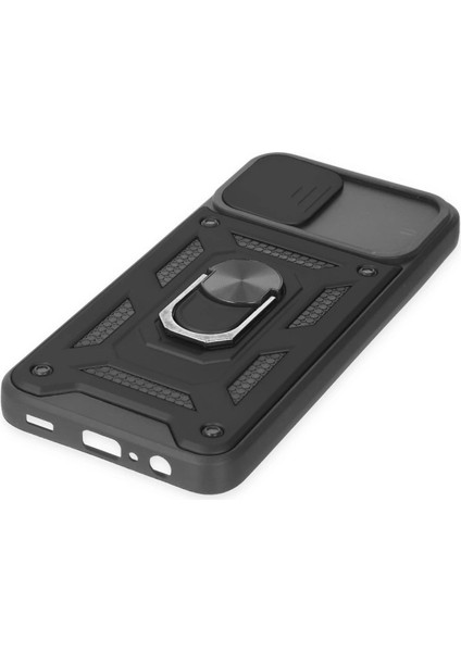 Samsung Galaxy A03 Kılıf Pars Lens Yüzüklü Silikon - Siyah indirimleri