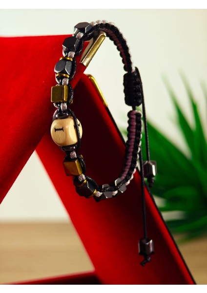 Makrome Örme Bileklik El Yapımı Kişiye Özel Harfli Bileklik Doğal Taş Hematit Bileklik modelleri