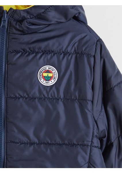 Yeni Sezon Fenerbahçe Baskılı Erkek Çocuk Çift Taraflı Şişme Mont modelleri