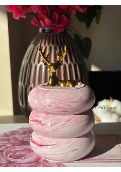 Geyik Kapaklı Dekoratif Bubble Organizer Tabak/kutu