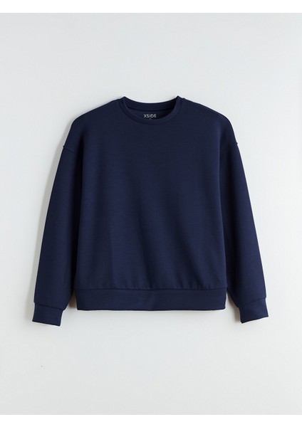 Yeni Sezon Bisiklet Yaka Oversize Kadın Sweatshirt indirimleri