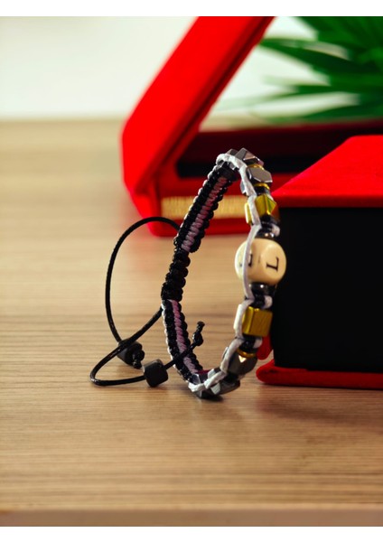 Makrome Örme Bileklik El Yapımı Kişiye Özel Harfli Bileklik Doğal Taş Hematit Bileklik fiyatları