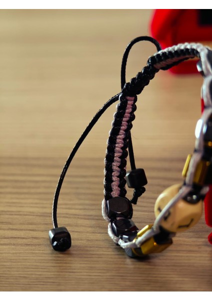 Makrome Örme Bileklik El Yapımı Kişiye Özel Harfli Bileklik Doğal Taş Hematit Bileklik modelleri