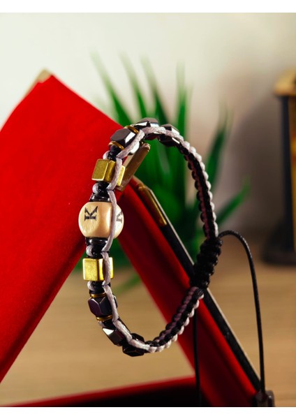 Makrome Örme Bileklik El Yapımı Kişiye Özel Harfli Bileklik Doğal Taş Hematit Bileklik modelleri