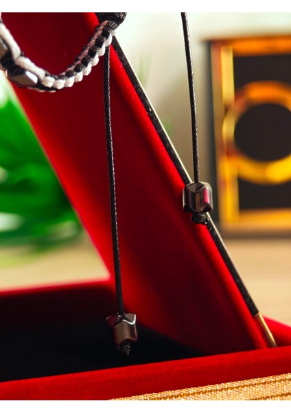 Makrome Örme Bileklik El Yapımı Kişiye Özel Harfli Bileklik Doğal Taş Hematit Bileklik