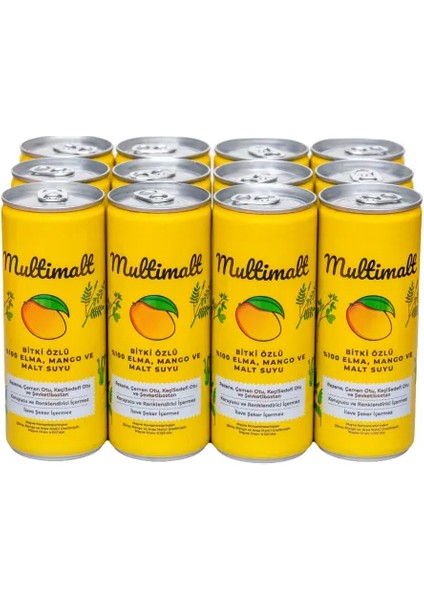 Bitki Özlü %100 Elma,mango ve Malt Suyu 250 Ml*12