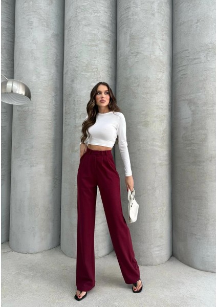 Sptrns Kancalı Pantolon Bordo (Beden: S)