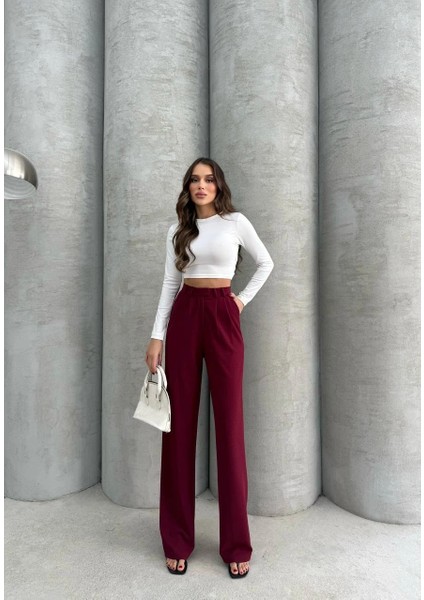 Sptrns Kancalı Pantolon Bordo (Beden: S) indirimleri