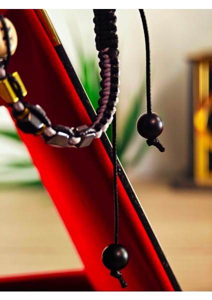 Makrome Örme Bileklik El Yapımı Kişiye Özel Harfli Bileklik Doğal Taş Hematit Bileklik fırsatları