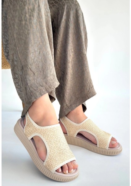Sptrns Wayi Bej Hasır Cilt Sandalet (Numara: 38) modelleri