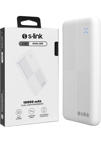 S-Link IP-G12N 10.000MAH Microusb + Type-C Beyaz Taşınabilir Pil Şarj Cihazı Powerbank fırsatları