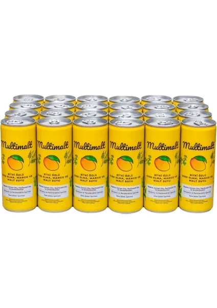 Bitki Özlü %100 Elma,mango ve Malt Suyu 250 Ml*24