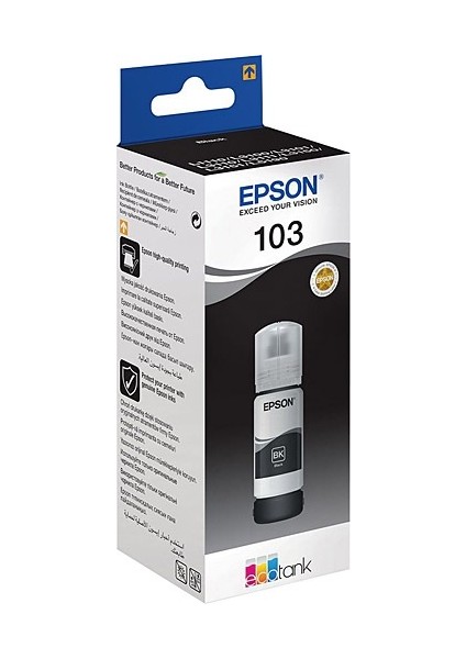 Epson T00S14A 103 Black Sıyah Şışe Murekkep