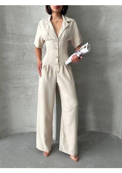 Sptrns Uzun Keten Tulum S255059 Bej (Beden: M)